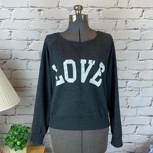 Green Sleeved Cotton/Polyester Crewneck Sz. L